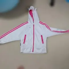 adidas ジャージ ジャケット ホワイト ピンク 130のサムネイル