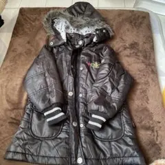 elite フード付き黒ダウンコート