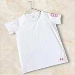 アンダーアーマー　半袖Tシャツ　丸襟　ホワイト　フリーサイズ