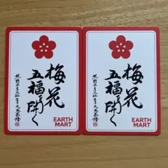 関西万博 EARTH MART 万博漬け引換券　梅干し　アースマート　2枚