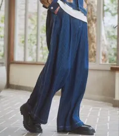 キャスパージョン　完売品　ストライプデニムパンツのサムネイル