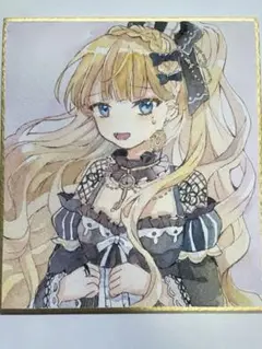 魔法少女ノ魔女裁判　佐伯ミリア　手描きイラスト　色紙