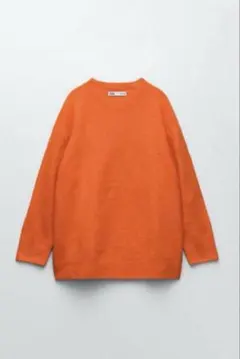 ZARA ザラ　オーバーサイズニット　オレンジのサムネイル