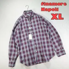 Finamore Napoli リネン100% 長袖シャツ ネイビー L 伊製 - メルカリ