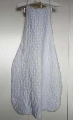 未使用品　エプロン　リバーシブル　ガーゼ生地　ドット柄