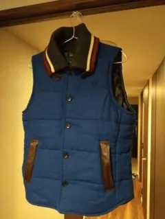 FRED PERRY ダウンベスト JP M　ブルー