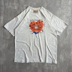90s　ヴィンテージ　Karma　カルマ　インド綿　マップイラスト　Tシャツ　L