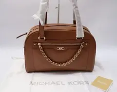 新品マイケルコース WILLIAMSBURG ボストンバッグ ブラウン チェーン