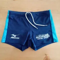 Mizuno セントラルスポーツ男の子 水着 Sサイズ　ネイビー/ターコイズ