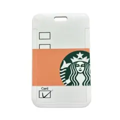 スターバックス IDカードホルダー カードケース 定期入れ オレンジ 雑貨