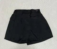 ラップ風 キュロット ブラック