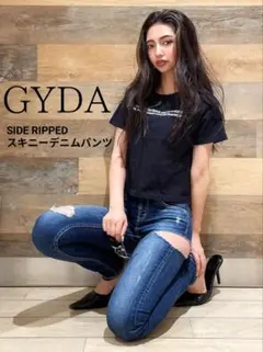 GYDA SIDE RIPPED スキニーデニムパンツのサムネイル