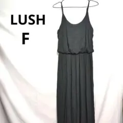 ラッシュ★ロング キャミロングワンピース ブラック 黒 海外 シンプル 無地