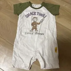 おさるのジョージ　半袖ロンパース　80