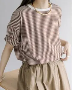 ピュアルセシン 着心地◎ 裾ラウンド万能Tシャツのサムネイル