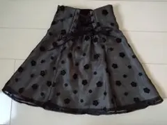 MARY QUANT ブラック フレアスカート Mウエスト約64cm【美品】のサムネイル