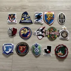 Jリーグサッカーチーム刺繍ワッペン15枚セット