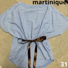 martiniqueボーダー 半袖ブラウス ストライプブラウスのサムネイル