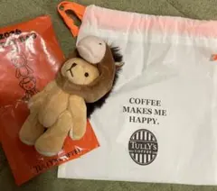 タリーズ　干支ミニテディ(午年)、巾着ポーチ