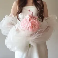 ウェディングブーケ ブライダル 結婚式 造花 ミニブーケ ブートニア付き