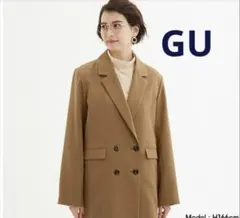 【新品・未使用】GU ダブルブレストジャケット AM Sブラウン