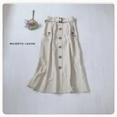 ♢【大人ガーリー】マジェスティックレゴン トレンチ風ロングスカート 2354