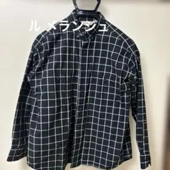 ル メランジュ チェックシャツ ブラック カシュクールタイプ フリーサイズのサムネイル