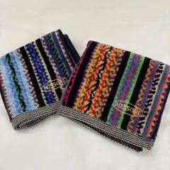 MISSONI カラフルタオルハンカチ 2枚セット