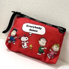 レスポートサック スヌーピー ポーチ 赤 ナイロン