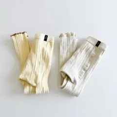 【2足セット】Collegien フットレス リブタイツ 2y