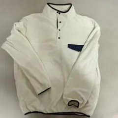 MONO-MART フリースハーフボタン ビッグシルエットスナッププルオーバー