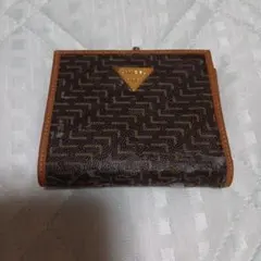 LANCEL 二つ折り財布 がま口 ブラウン