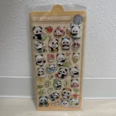 水入り ボンボンドロップシール ぷっくり 立体シール 1杖 パンダ