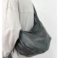 残り1点⚠️ZARAジャンル 海外ブランド メンズ大容量 ショルダーバッグ グレー