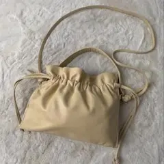 美品ayako ♡Pottery Bagグレージュ 巾着型 ショルダーバッグ - メルカリ