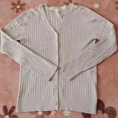 GU♥ピンクリブ編み Vネック カーディガン Sサイズ