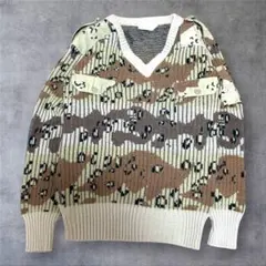 80s’USA製サウジアラビア陸軍チョコチップカモパターンのコマンドセーターS