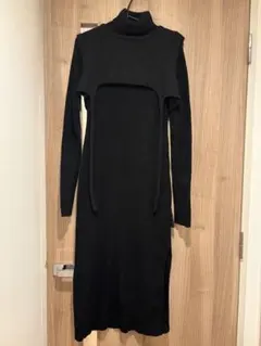 【美品】LAGUA GEM ベスト付きタートルニットワンピース