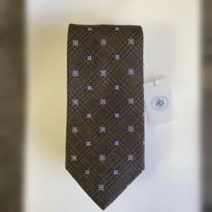 J PRESS ブラウン 幾何学模様 ネクタイ