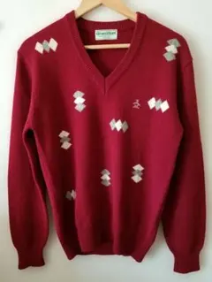 超美。GRAND SLAMマンシングウールVセーター