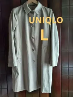 UNIQLO　レディース　ステンカラーコート　ベージュ　Lサイズ