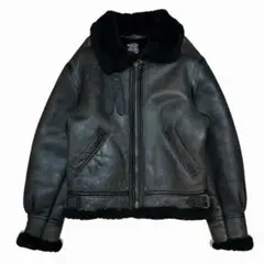 AVIREX B-3 入手困難 ムートンジャケット レザージャケット 黒 38
