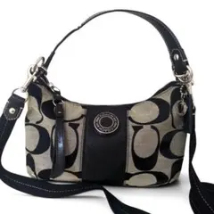 美品 COACH コーチ シグネチャー 2WAY ミニショルダーバッグ Y2K