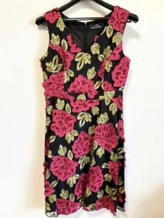 【グレースコンチネンタル】ローズジャガードワンピース サイズ36