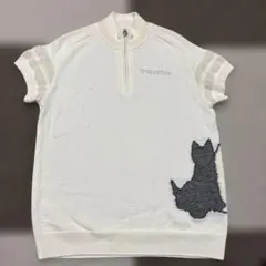 Black & White 半袖ニットシャツ L