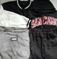 パーカー&トップス&パンツ4点まとめ売り(大きめサイズ)