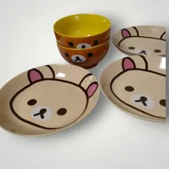 ローソン リラックマ どんぶり お皿 ５点セット 2014年製 非売品