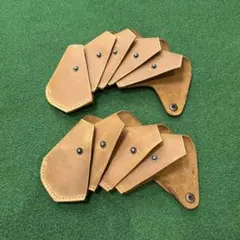 牛革 姫路レザー 右用アイアン・ウェッジカバー 7個セット - メルカリ