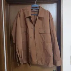 GU ブラウン シャツジャケット