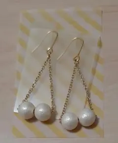 ピアス コットンパール ゴールド